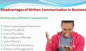 Disadvantages of Written Communication in Business