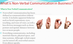 What is Non-Verbal Communication in Business
