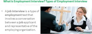What is Employment Interview