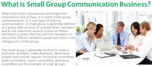 What is Small Group Communication