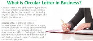 What is Circular Letter