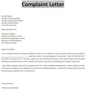 What-is-complaint-letter