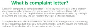 What is complaint letter