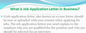 What is Job Application Letter